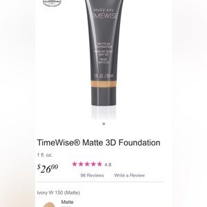 Mary Kay TimeWise Matte 3D Foundation - Ivory W 150